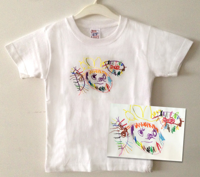 アートな色使いがすごい！　全面イラスト刺繍Tシャツ