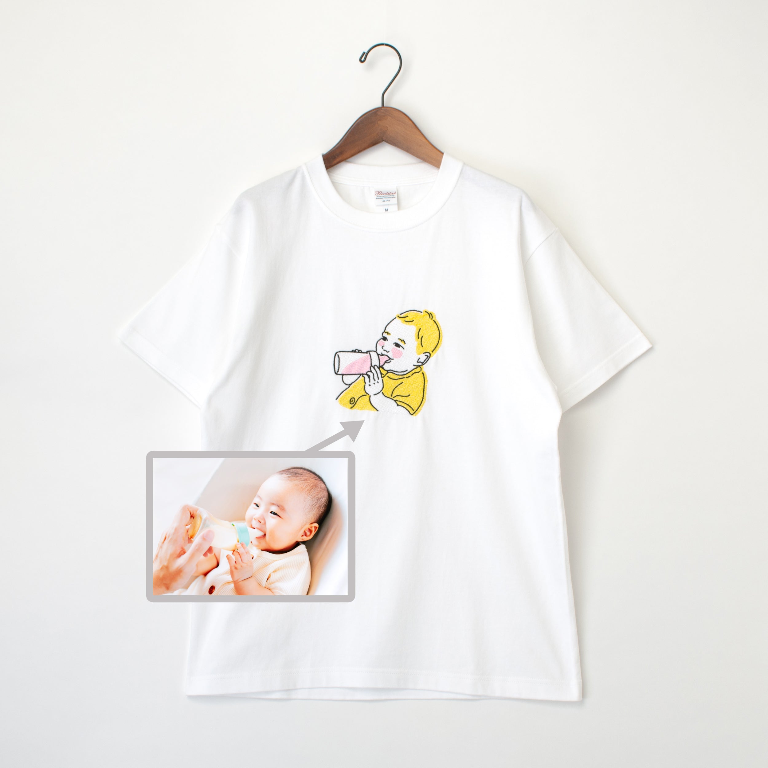 イラスト刺繍 Tシャツ big_t_zenmen_1_284f5b7f-61ab-